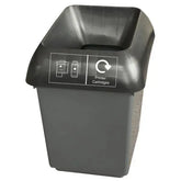 30L Recycling Bin with Black Lid & Printer Cartridge Logo  Adomoo